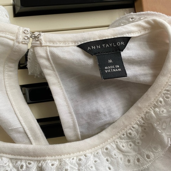 Ann Taylor | Eyelet Ruffle Shell - Picture 8 of 8